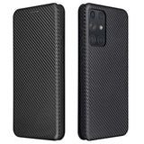 Samsung Galaxy A72 5G/4G Flip Cover - Karbonfiber - Sort