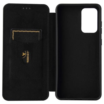 Samsung Galaxy A72 5G/4G Flip Cover - Karbonfiber - Sort