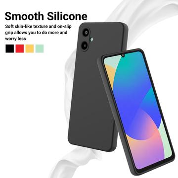 Samsung Galaxy M06/F06 5G Flydende silikone cover med håndrem - sort