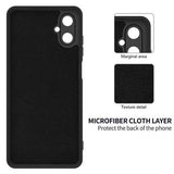 Samsung Galaxy M06/F06 5G Flydende silikone cover med håndrem - sort