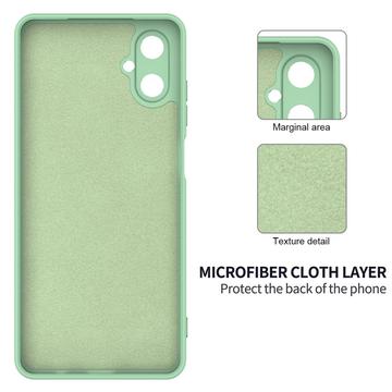 Samsung Galaxy M06/F06 5G Flydende silikone cover med håndrem - grøn