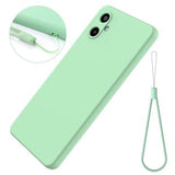 Samsung Galaxy M06/F06 5G Flydende silikone cover med håndrem - grøn