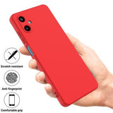 Samsung Galaxy M06/F06 5G Flydende silikone cover med håndrem - rød
