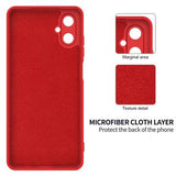 Samsung Galaxy M06/F06 5G Flydende silikone cover med håndrem - rød