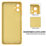 Samsung Galaxy M06/F06 5G Flydende silikone cover med håndrem - gul