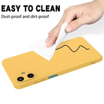Samsung Galaxy M06/F06 5G Flydende silikone cover med håndrem - gul