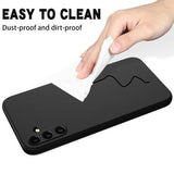 Samsung Galaxy M15/F15 Liquid Silikone Cover med Strop - Sort