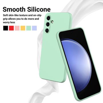 Samsung Galaxy M15/F15 Liquid Silikone Cover med Strop - Grøn