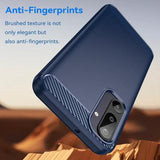 Samsung Galaxy M16/F36 Børstet TPU Cover - Karbonfiber - blå