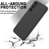 Samsung Galaxy M16/F16 Flydende silikone cover med håndrem - sort