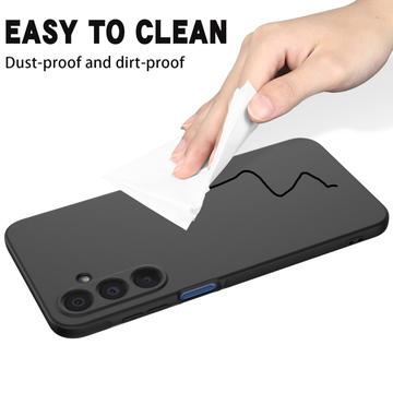 Samsung Galaxy M16/F16 Flydende silikone cover med håndrem - sort