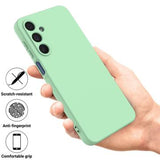 Samsung Galaxy M16/F16 Flydende silikone cover med håndrem - grøn