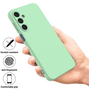 Samsung Galaxy M16/F16 Flydende silikone cover med håndrem - grøn