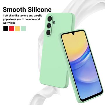 Samsung Galaxy M16/F16 Flydende silikone cover med håndrem - grøn