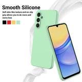 Samsung Galaxy M16/F16 Flydende silikone cover med håndrem - grøn