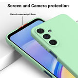 Samsung Galaxy M16/F16 Flydende silikone cover med håndrem - grøn