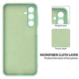 Samsung Galaxy M16/F16 Flydende silikone cover med håndrem - grøn