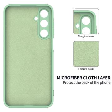 Samsung Galaxy M16/F16 Flydende silikone cover med håndrem - grøn
