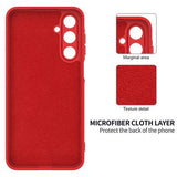 Samsung Galaxy M16/F16 Flydende silikone cover med håndrem - rød