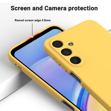 Samsung Galaxy M16/F16 Flydende silikone cover med håndrem - gul