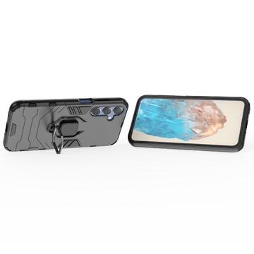 Samsung Galaxy M35 Hybrid Cover med Ring Holder - Sort