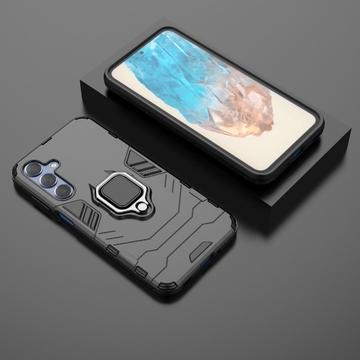Samsung Galaxy M35 Hybrid Cover med Ring Holder - Sort