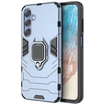 Samsung Galaxy M35 Hybrid Cover med Ring Holder - Blå