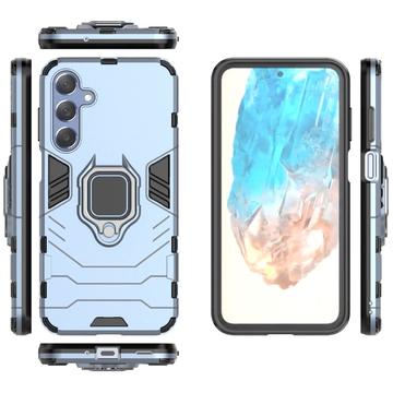 Samsung Galaxy M35 Hybrid Cover med Ring Holder - Blå