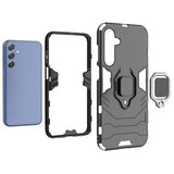 Samsung Galaxy M35 Hybrid Cover med Ring Holder - Blå