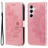 Samsung Galaxy M35 Mandala Series Etui med Pung - Pink