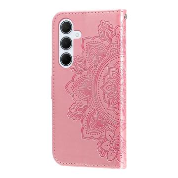 Samsung Galaxy M35 Mandala Series Etui med Pung - Pink