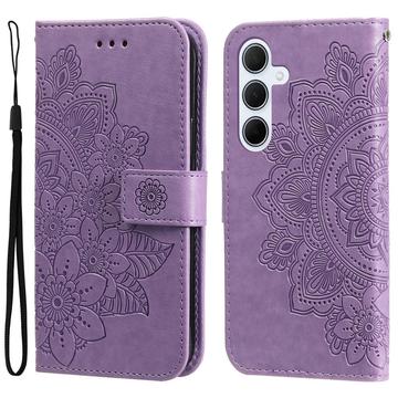 Samsung Galaxy M35 Mandala Series Etui med Pung - Lilla
