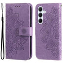 Samsung Galaxy M35 Mandala Series Etui med Pung - Lilla
