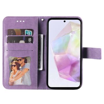 Samsung Galaxy M35 Mandala Series Etui med Pung - Lilla