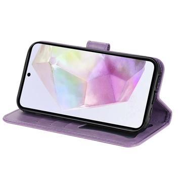 Samsung Galaxy M35 Mandala Series Etui med Pung - Lilla
