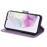 Samsung Galaxy M35 Mandala Series Etui med Pung - Lilla