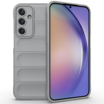 Samsung Galaxy M35 Rugged TPU Cover - Lysegrå
