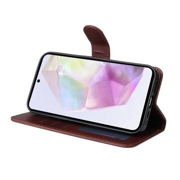 Samsung Galaxy M35 Pung med Magnetisk Lukning - brun
