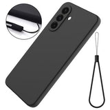 Samsung Galaxy M36 Flydende silikone cover med håndrem - sort