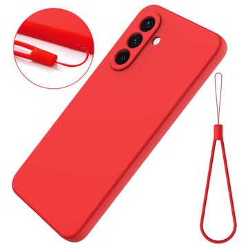 Samsung Galaxy M36 Flydende silikone cover med håndrem - rød