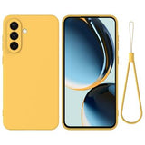 Samsung Galaxy M36 Flydende silikone cover med håndrem - gul