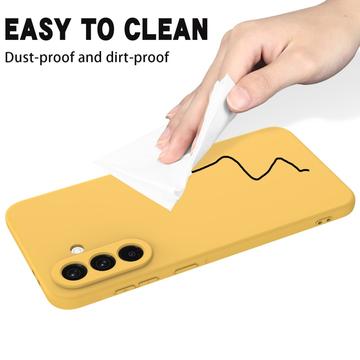 Samsung Galaxy M36 Flydende silikone cover med håndrem - gul