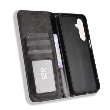 Samsung Galaxy M36 Retro Pung Taske med Magnetisk Lukning - Sort