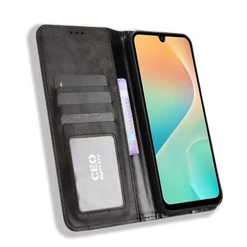 Samsung Galaxy M36 Retro Pung Taske med Magnetisk Lukning - Sort