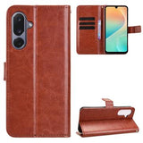 Samsung Galaxy M36 Pung Etui med Stativ - Brun