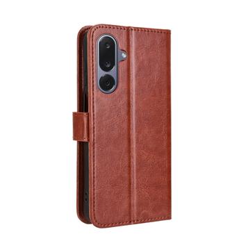Samsung Galaxy M36 Pung Etui med Stativ - Brun