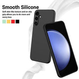 Samsung Galaxy M55/F55/C55 Liquid Silikone Cover med Strop - Sort
