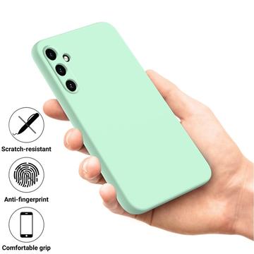 Samsung Galaxy M55/F55/C55 Liquid Silikone Cover med Strop - Grøn