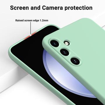 Samsung Galaxy M55/F55/C55 Liquid Silikone Cover med Strop - Grøn