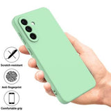 Samsung Galaxy M56 Flydende silikone cover med håndrem - grøn